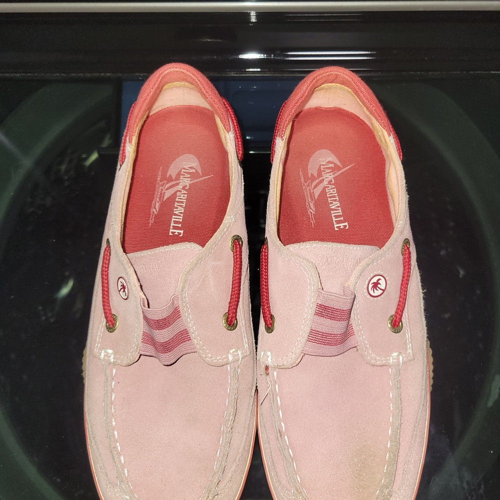 Margaritaville Women's One Love Pink/Strawberry Slip-On Boat Shoe Sz 7.5